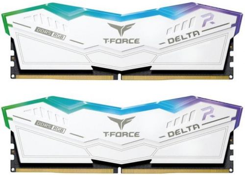 Модуль памяти DDR5 32GB (2*16GB) Team Group FF4D532G5200HC40CDC01 T-Force Delta RGB white PC5-41600 5200MHz CL40 1.25V - фото 1