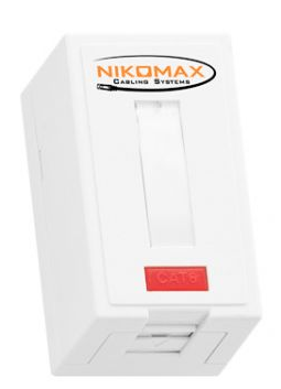 Компьютерная розетка настенная NIKOMAX NMC-WO1UD2-FT-ST-WT