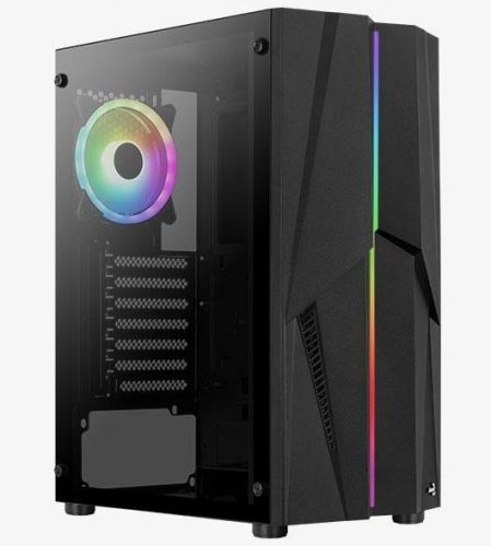 

Корпус ATX AeroCool Mecha-G-BK-v2 4710562756302 черный, без БП, боковая панель из закалённого стекла, 2*USB 3.0, audio, Mecha-G-BK-v2