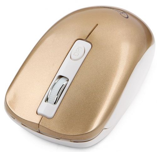 Мышь Wireless Gembird MUSW-400-G розово-золотая, 1600 dpi, 3 кнопки+колесо/кнопка