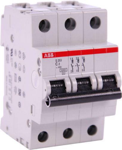 Автоматический выключатель ABB 2CDS253001R0024 S203 3P 2A (C) 6kA