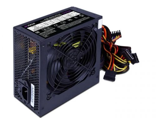 Блок питания ATX HIPER HPB-550RGB 550W, ActivePFC, RGB 140mm fan, black, BOX