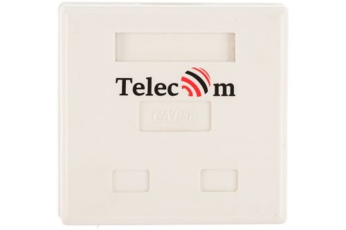 Розетка Telecom TC-SB-2-8P8C-C5E-WH