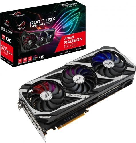 

Видеокарта PCI-E ASUS Radeon RX 6800 ROG Strix Gaming OC (ROG-STRIX-RX6800-O16G-GAMING) 16GB GDDR6 256bit 7nm 1815/16000MHz HDMI/3*DP, Radeon RX 6800 ROG Strix Gaming OC (ROG-STRIX-RX6800-O16G-GAMING)