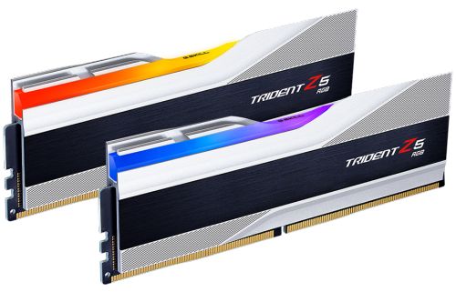 Модуль памяти DDR5 32GB (2*16GB) G.Skill F5-6000J3636F16GX2-TZ5RS Trident Z5 RGB silver PC5-48000 6000MHz CL36 heatsink 1.35V - фото 1
