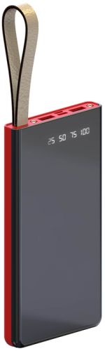 Аккумулятор внешний универсальный HIPER DARK 10000 BLACK Li-Pol, 10000mAh, 2.4A+2A, 2*USB, алюминий
