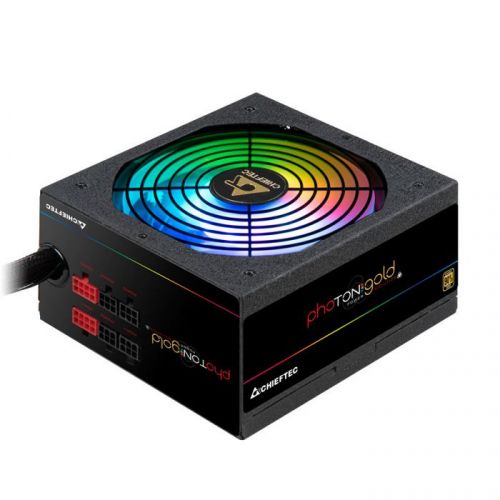 Блок питания ATX Chieftec GDP-650C-RGB 650W, Active PFC, ARGB Rainbow 140mm fan, Cable Management Retail