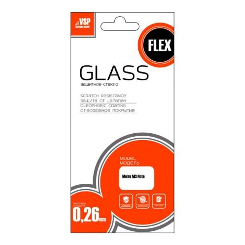 

Защитное стекло BoraSco 19923 гибридное Flex Glass VSP 0,26 мм для Meizu M3 Note, 19923