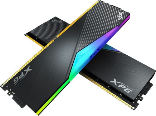 Модуль памяти DDR5 32GB (2*16GB) ADATA AX5U6000C4016G-DCLABK XPG Lancer RGB PC5-4800 6000MHz CL40 радиатор 1.35V