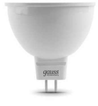 

Лампа светодиодная Gauss 13524 LED Elementary MR16 GU5.3 3.5W 4100K 1/10/100, 13524