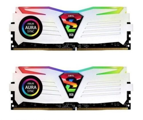 Модуль памяти DDR4 16GB (2*8GB) Geil GLWS416GB3200C16ADC Super Luce RGB Sync White PC4-25600 3200MHz CL16 1.35V Радиатор XMP RTL