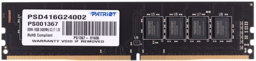 Модуль памяти DDR4 16GB Patriot Memory PSD416G24002 Signature Line PC4-19200 2400MHz CL17 1.2V RTL
