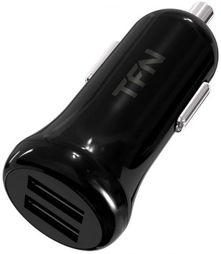 Фото - Зарядное устройство автомобильное TFN CC2U24ABK 2.4A black б/кабеля азу tfn 1a black б кабеля