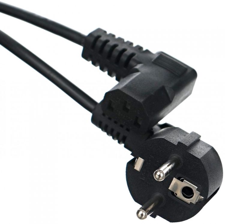 Кабель питания Telecom TP021DA-3-BK Schuko - IEC-320-C13, заземление, L-образный разъём, 3m