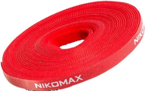 Рулон липучки NikoMax NMC-CTV05M-15-RL-RD ширина 15мм, длина 5м, красная