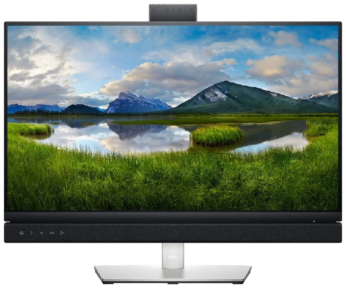 Монитор 23,8" Dell C2422HE 1920x1080, 5 ms, 178°/178°, 250 cd/m, 1000:1, IPS, WebCam, HDMI 1.4, DP 1.2, USB (видео), SPK, USB Type A x3, USB Type B, U