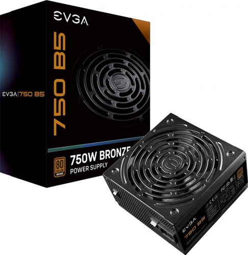 Блок питания ATX EVGA 750 B5 220-B5-0750-V2 750W, 80Plus Bronze, 135mm fan