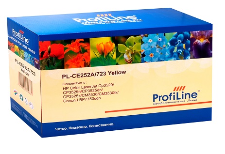 Картридж ProfiLine PL-CE252A/723 для принтеров HP Color LaserJet CP3520/CP3525n/CP3525dn/CP3525x/CM3530/CM3530fx/ Canon LBP7750cdn Yellow 7000 копий