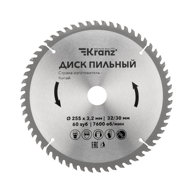 

Диск KRANZ KR-92-0132 пильный 300 мм х 36 зуб х 32/30 мм, KR-92-0132