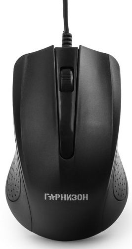 Мышь Гарнизон GM-105 черная, USB, чип-Х, 800dpi, 2 кнопки+колесо/кнопка