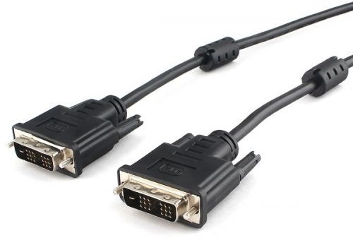 Кабель интерфейсный DVI-DVI Cablexpert CC-DVIL-BK-15 19M/19M, 4.5м, CCS, черный, экран, феррит.кольца