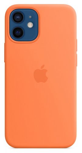 

Чехол Apple Silicone Case with MagSafe MHKN3ZE/A для iPhone 12 mini kumquat, Silicone Case with MagSafe