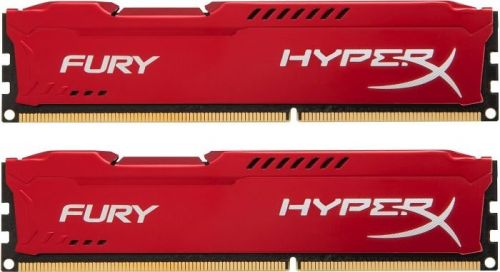 Модуль памяти DDR3 16GB (2*8GB) HyperX HX318C10FRK2/16 Fury red PC3-14900 1866MHz CL10 1.5V Радиатор RTL HX318C10FRK2/16 - фото 1