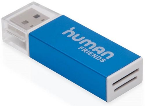 Карт-ридер CBR Human Friends Speed Rate Glam blue, All-in-one, Micro MS(M2), SD, T-flash, Micro SD, MS-DUO, MMC, SDHC,DV,MS PRO, MS, MS PRO DUO, USB