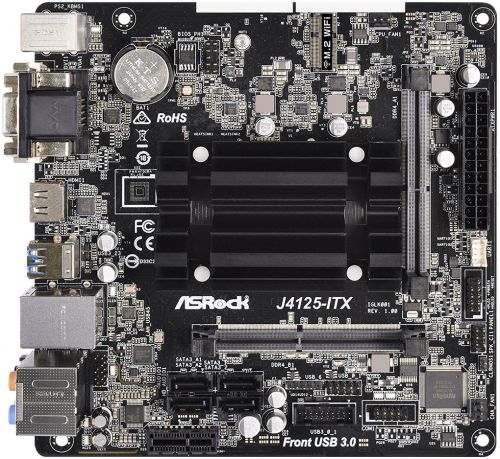 Материнская плата mATX ASRock J4125-ITX