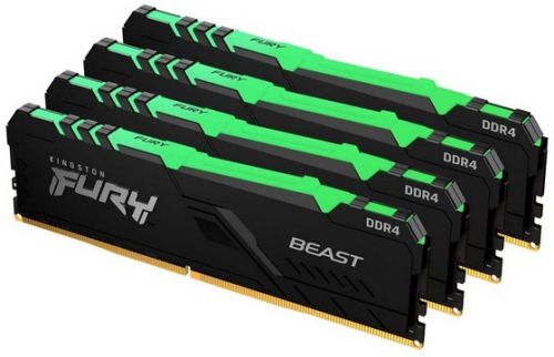 Модуль памяти DDR4 128GB (4*32GB) Kingston FURY KF436C18BBAK4/128 3600MHz DDR4 CL18 288-Pin Beast RGB