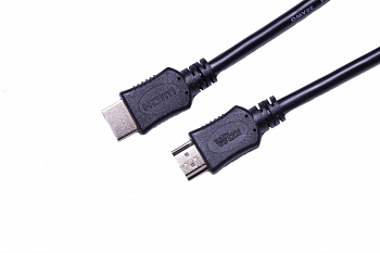 Кабель HDMI Wize C-HM-HM-1M 1 м., v.2.0, 19M/19M, позол.разъемы, экран, черный, пакет