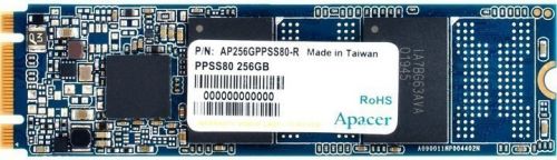 

Накопитель SSD M.2 2280 Apacer AP256GPPSS80-R PPSS80 256GB SATA 6Gb/s 3D TLC 550/500MB/s IOPS 84K/86K MTBF 2M RTL, AP256GPPSS80-R