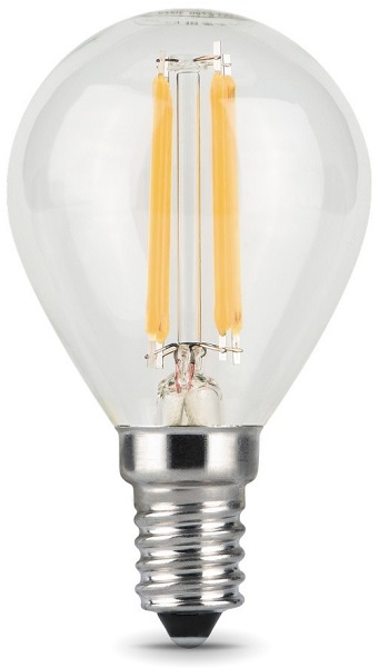 

Лампа светодиодная Gauss 105801205 LED Filament Шар E14 5W 450lm 4100K, 105801205