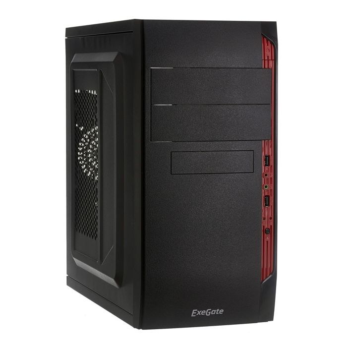 

Корпус mATX Exegate QA-410 EX272734RUS minitower, XP450, Black, 120mm 2*USB, Audio, black, QA-410