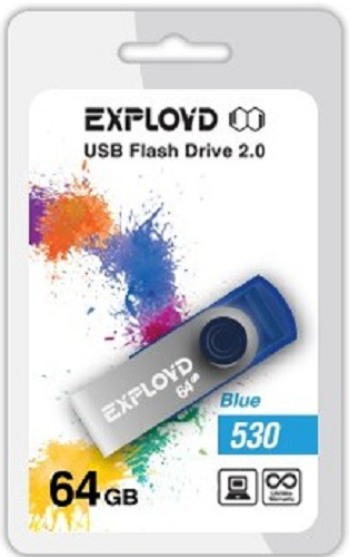 Накопитель USB 2.0 64GB Exployd 530 синий