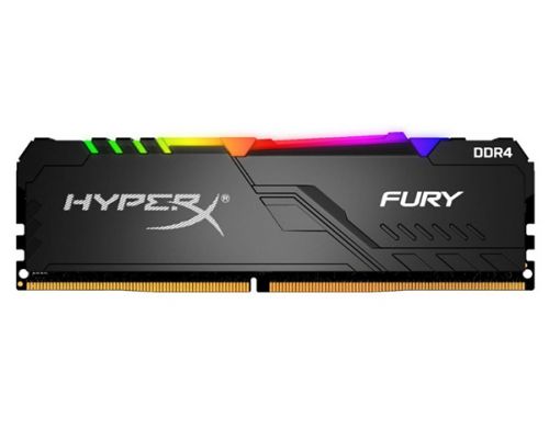 Фото - Модуль памяти DDR4 16GB HyperX HX432C16FB3A/16 Fury RGB 3200MHz CL16 1.35V 2R 8Gbit Intel XMP модуль памяти dimm 16gb ddr4 pc24000 3000mhz kingston hyperx fury black series xmp hx430c15fb3 16
