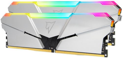 Модуль памяти DDR4 16GB (2*8GB) Netac NTSRD4P36DP-16SC Shadow RGB PC4-28800 3600MHz CL18 1.35V silver with radiator