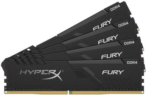 Модуль памяти DDR4 128GB (4*32GB) HyperX HX430C16FB3K4/128 Fury black PC4-24000 3000MHz CL15 XMP радиатор 1.35V