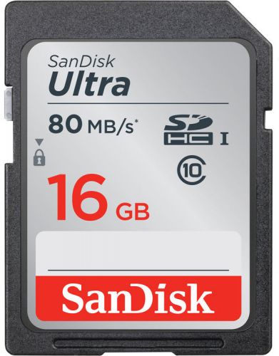 Карта памяти 16GB SanDisk SDSDUNC-016G-GN6IN Class10 Ultra UHS-I 80MB/s