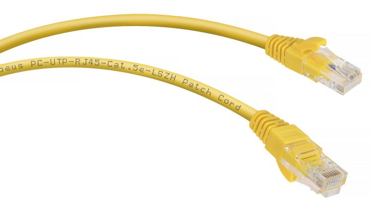 

Кабель патч-корд U/UTP 5e кат. 1.5м Cabeus PC-UTP-RJ45-Cat.5e-1.5m-YL-LSZH неэкранированный, желтый, PC-UTP-RJ45-Cat.5e-1.5m-YL-LSZH