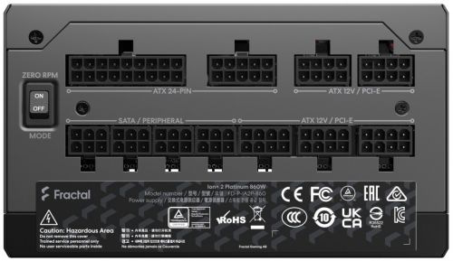 Блок питания ATX Fractal Design ION+ 2 Platinum FD-P-IA2P-860 860W, Active PFC, 80 PLUS Platinum, fully modular, 140mm fan