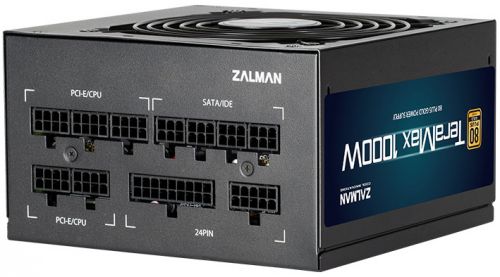 Блок питания ATX Zalman TeraMax 1000W, APFC, 120mm fan, 80+ Gold, full modular, Retail