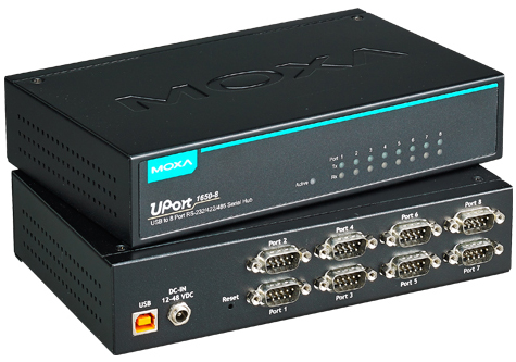 Фото - Преобразователь MOXA UPort 1650-8 8-портовый USB в RS-232/422/485 преобразователь moxa tcf 142 s sc t rs 232 422 485 в одномодовое оптоволокно разъем sc