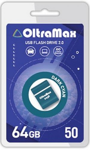 Накопитель USB 2.0 64GB OltraMax OM-64GB-50-Dark Cyan