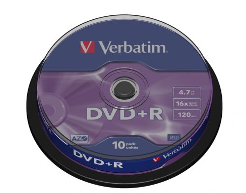 Диск DVD+R Verbatim 43498
