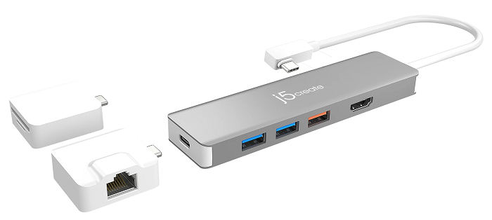 

Адаптер j5create JCD375 USB-C Modular Multi-Adapter with 2 Kits, JCD375