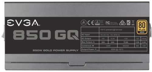 Блок питания ATX EVGA GQ 850W 210-GQ-0850-V2 APFC, 80Plus Gold, fan 135mm, Semi Modular, RTL - фото 2
