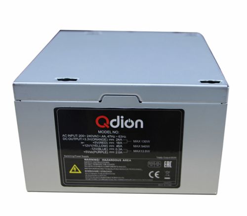 Блок питания ATX Qdion QD-600PNR 600W, active PFC, вентилятор 120mm, 80Plus