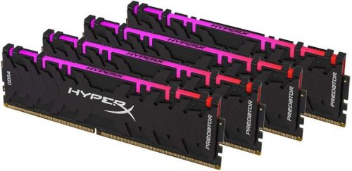 Модуль памяти DDR4 128GB (4*32GB) HyperX HX432C16PB3AK4/128 Predator RGB 3200MHz CL16, 1.35V, 2R, 16Gbit