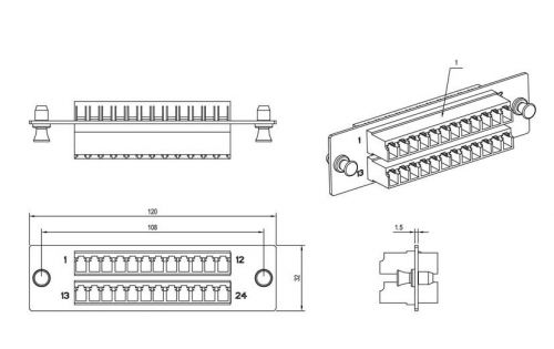 

Панель Hyperline FO-FPM-W120H32-24LC-BL, FO-FPM-W120H32-24LC-BL